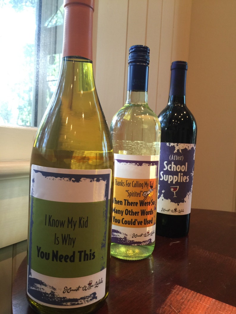 honest wine labels for teachers printable full set end of