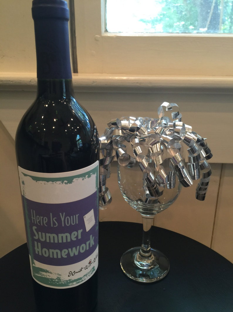 Funny Wine Labels for Teachers here is Your Summer Etsy