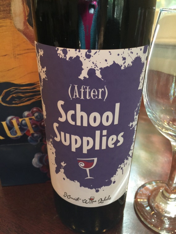 Funny Wine Labels for Teachers -