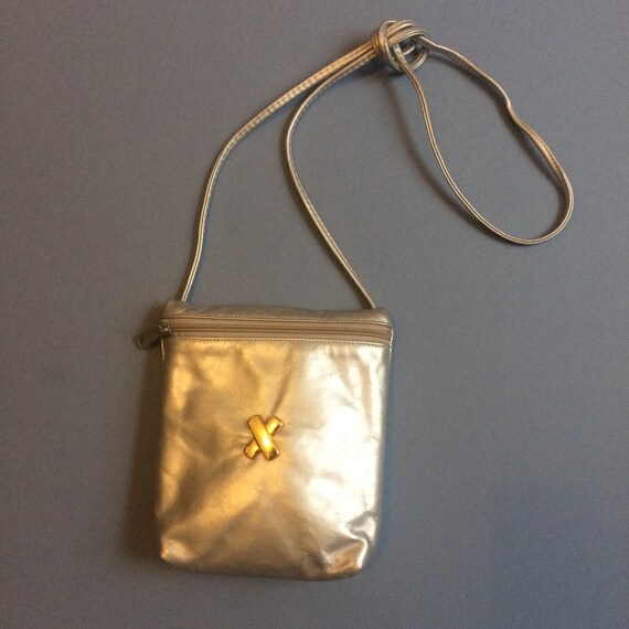 small silver cross body bag