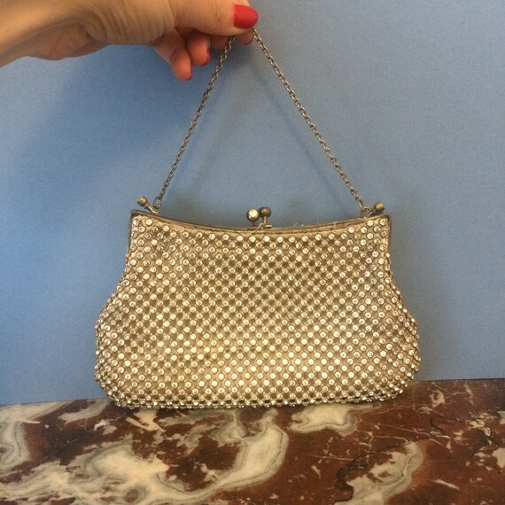 Vintage diamante evening bag // vintage evening b