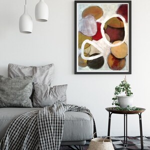 Original abstract painting &quot;circles&quot; on painting paper