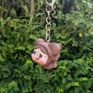 Schrei-Kitty | Popmart Crybaby wild aber niedlich inspirierte Polymer Ton Schlüsselanhänger