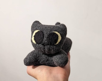Handmade Kawaii Grey Cat Plushie: Miku British Shorthair
