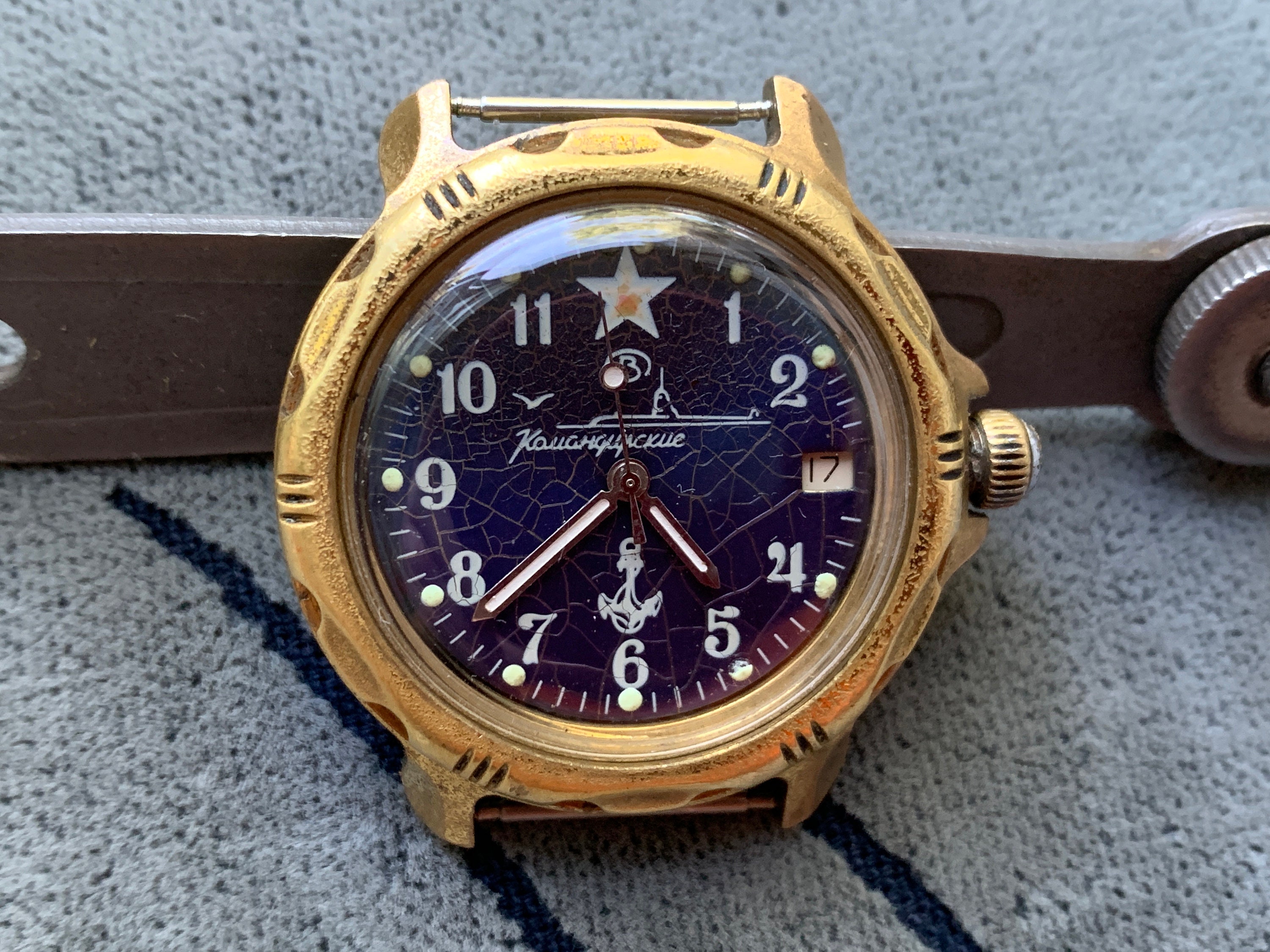 Collectible Watch Vostok Komandirskie Submarine Red Star With