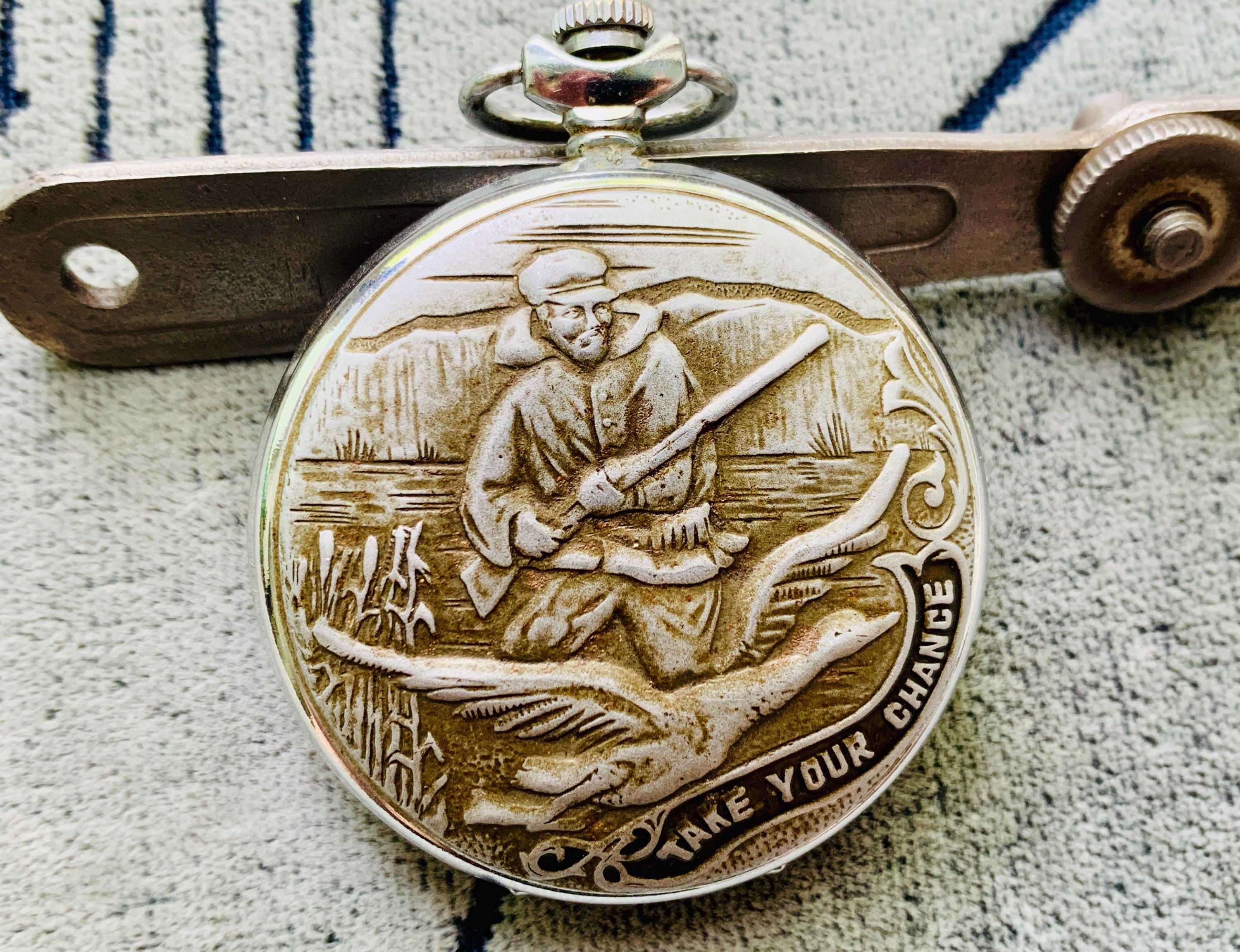 Molnija Pocket Watch: Limited Edition Hunting Scene, USSR Manual