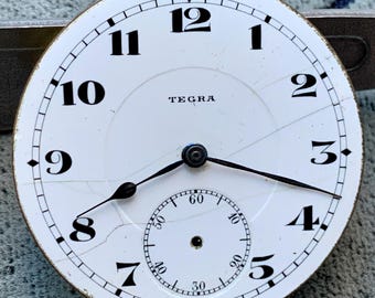 Movimiento de reloj de bolsillo TEGRA de fabricación suiza (reparación/piezas)
