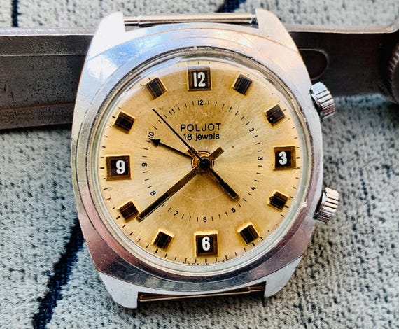Vintage Poljot Signal Alarm Watch, USSR Made, 18 Jewels