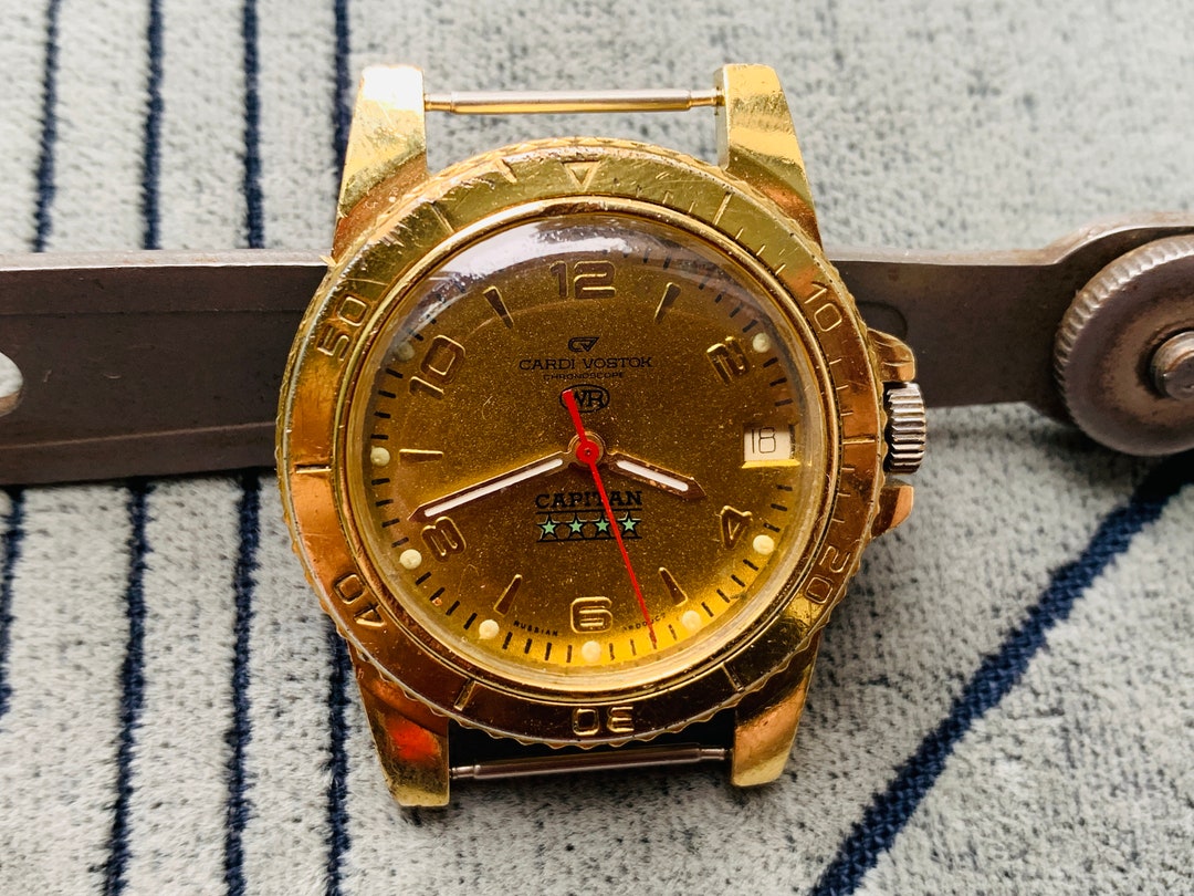 Men's Wrist Watch CARDI VOSTOK Capitan Four Star Manual Winding