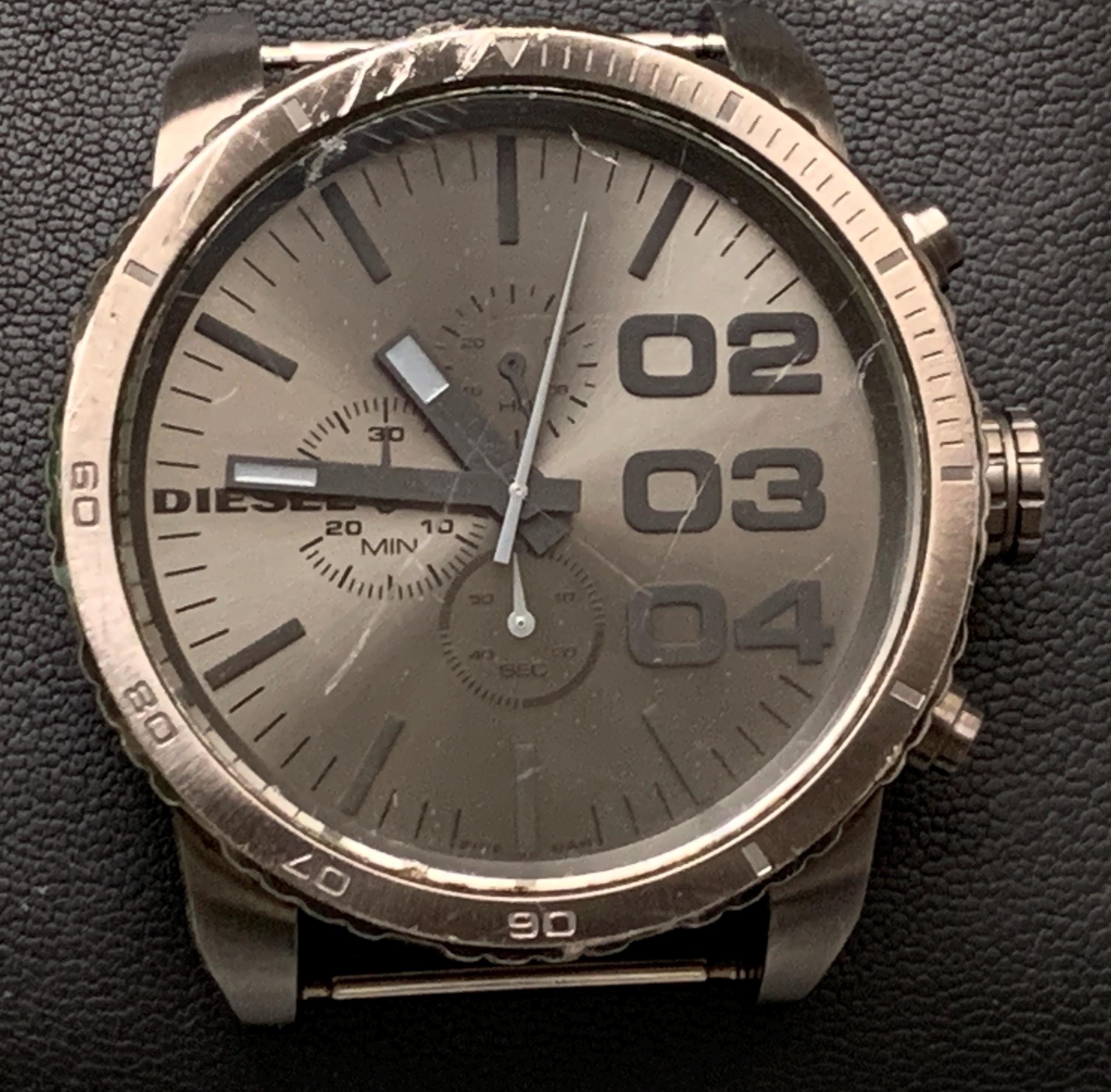 Vintage DIESEL Quartz Watch DZ-4273, Stainless Steel Back (no Band