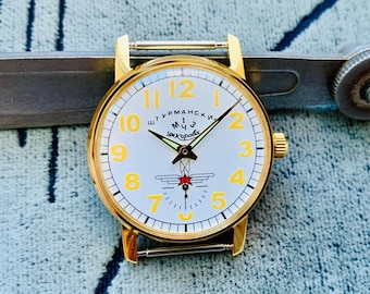 Vintage Pobeda Yuri Gagarin Watch, USSR Mechanical 15 Jewels