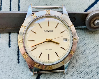 Reloj Poljot URSS coleccionable para hombre: 17 joyas, números romanos