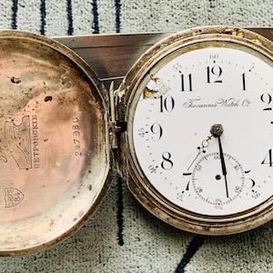 Pocket Watch Petrovskie Tavannes Watch Co under repair or spare parts Russian Empire antique silver 84 Chronometre 15 jewels/Antique Montre