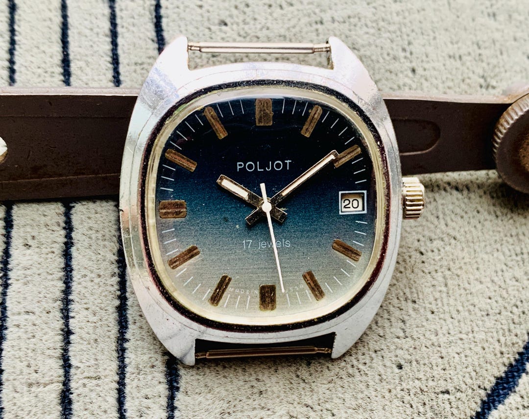 Vintage Poljot Jeans Uhr: USSR 17 Jewels Handaufzug