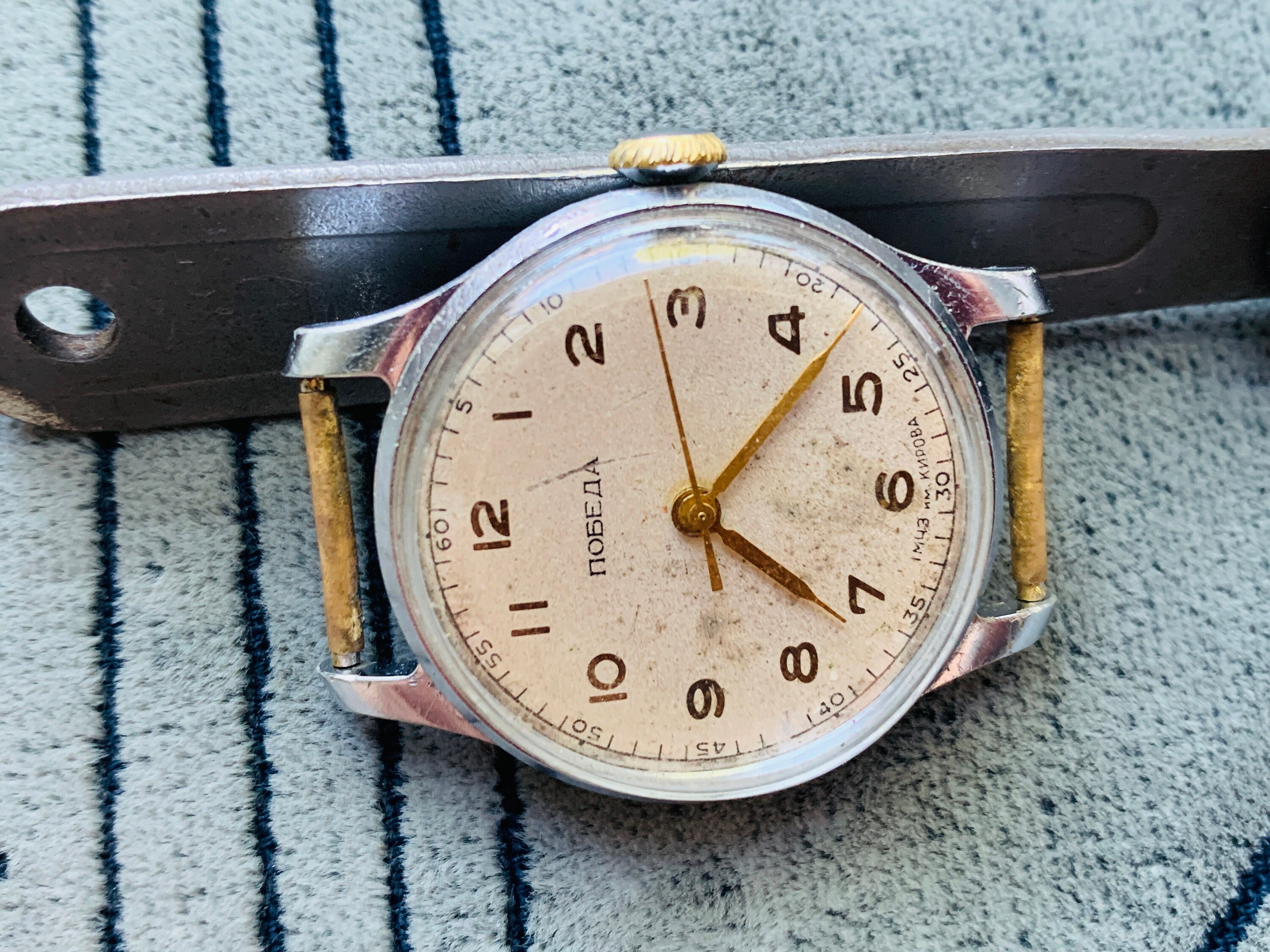 Reloj de pulsera para hombre POBEDA Geneva wave 15 joyas 1 MChZ llamado Kirova fabricado en la URSS Reloj de coleccion Victoria Kirovskie Relojes sovieticos Etsy Espana