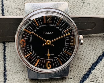 Reloj Pobeda URSS para hombre: 15 joyas, cuerda manual, diseño clásico