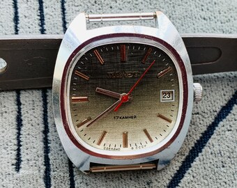Montre Soviétique Poljot Cornavin Années 80 - Mécanique 17 Rubis, Boîtier Acier