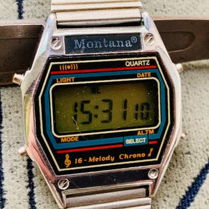 Montana Digital LCD Watch: 16 Melody Chrono, Backlight - Etsy