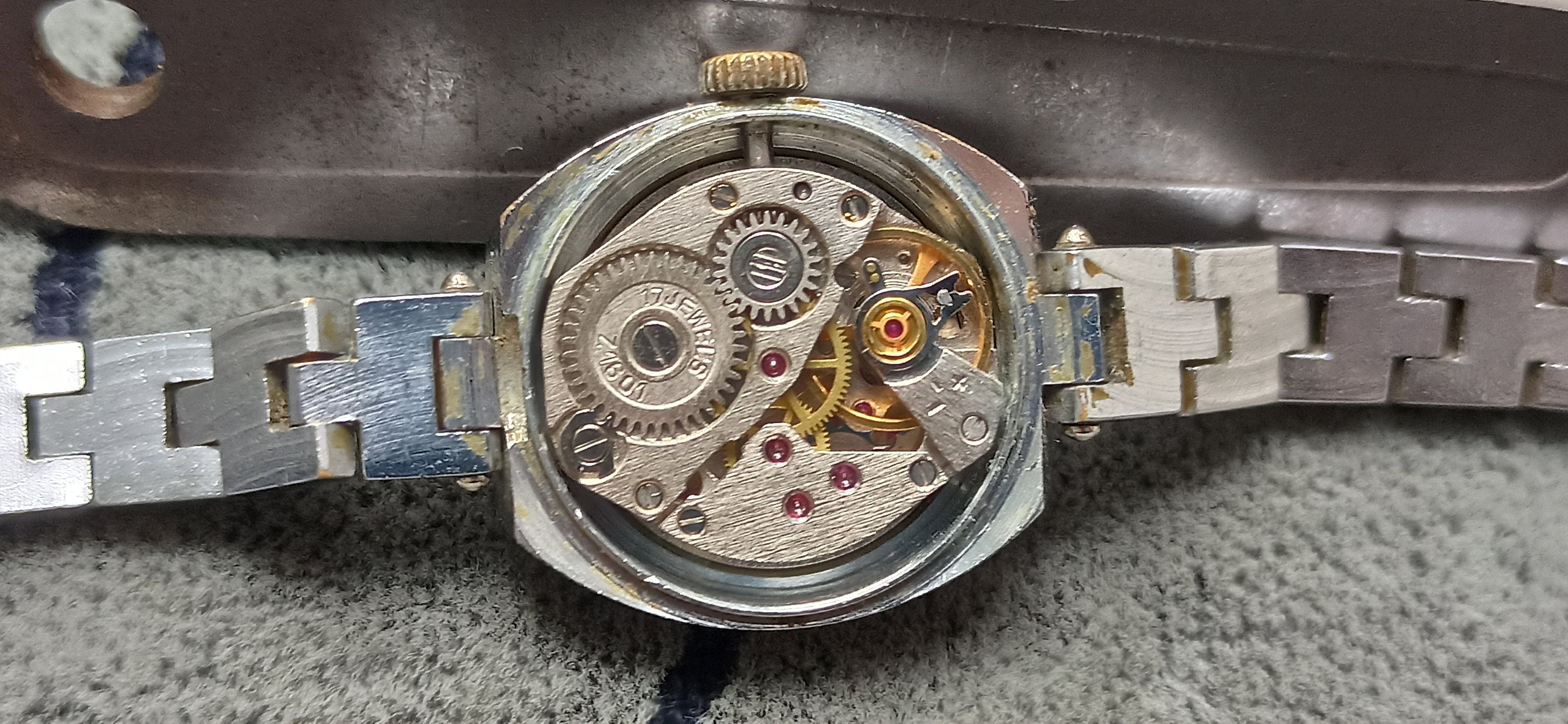 Collectible watch ZARIA 17 jewels manual winding with box and Etsy