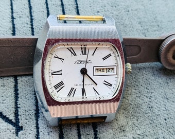 Montre Mécanique Vintage Poljot 17 Rubis – Modèle Soviétique #10525, Années 1980, à Remontage Manuel