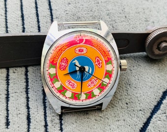 Collectible watch RAKETA 2609ha Turkmenistan Symbolic 1991-1996 5 years independence/Men's Wrist Watch ROCKET Akhal-Teke horse Petrodvorets