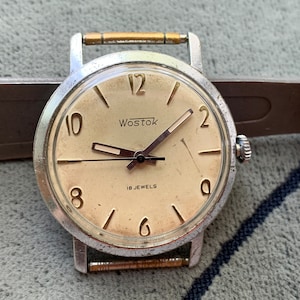 Vintage WOSTOK Wrist Watch: 18 Jewels, Manual Winding, USSR Made