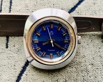 Orologio da collezione Luch 17 rubini a carica manuale, prodotto in Unione Sovietica/Unisex Orologio da polso Luch design classico prodotto in URSS