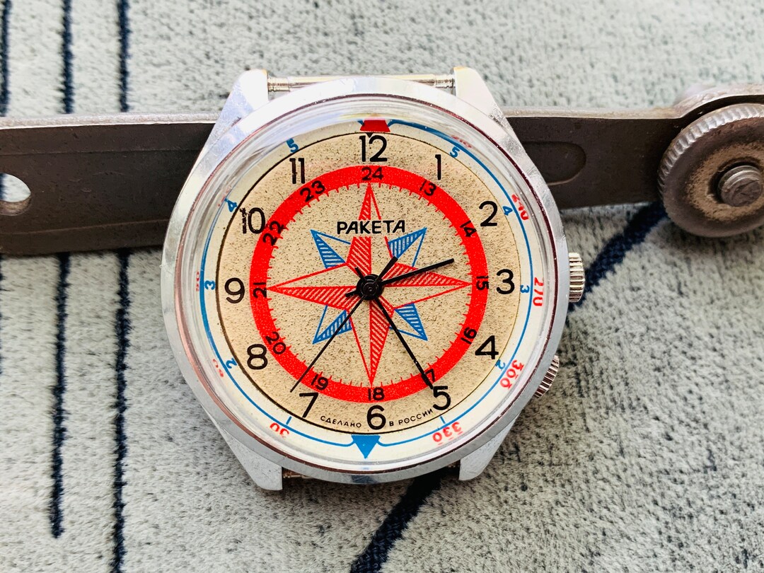 Cadran Raketa Montre de collection RAKETA Wind Rose Compass 2609np Su Petrodvorets ...