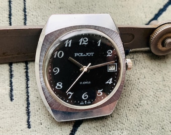 Vintage POLJOT Men's Watch: USSR Classic Design, 17 Jewels
