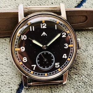 Orologio da polso da uomo Pobeda Omega a carica manuale, fabbrica denominata Maslennikova, prodotto in URSS/Orologio da collezione Pobeda Victory, splendida cassa scheletrata