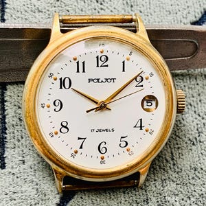 Vintage Poljot USSR Wrist Watch: 17 Jewels Manual Wind, Kirovskie Classic