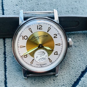 Vintage Sturmanskie Sputnik Watch: USSR Space Theme, Manual Wind