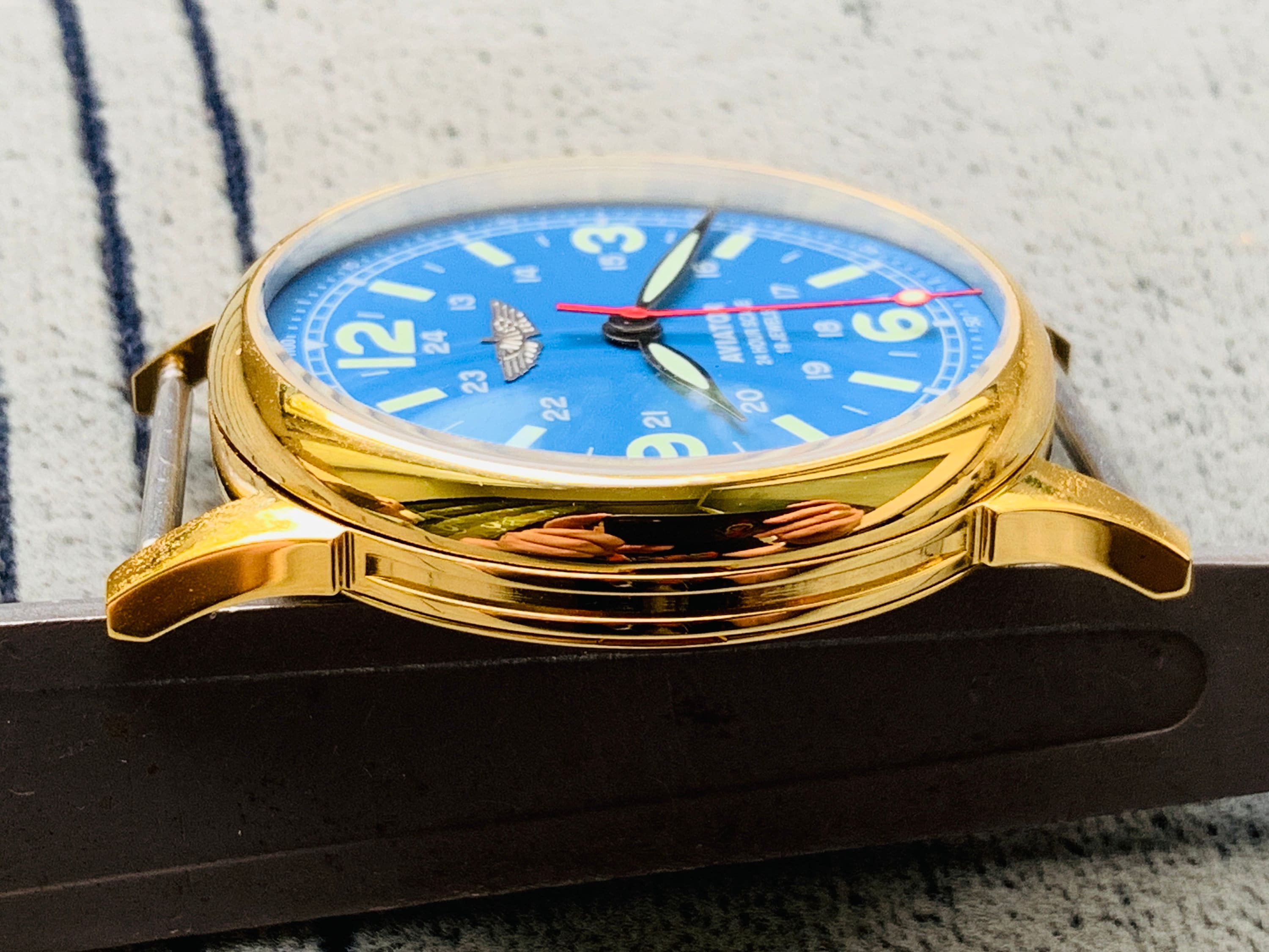 6052円 【激レア】RAKETA/メンズ腕時計/Pilot AVIATOR/ブルー色