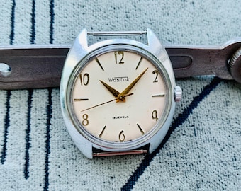 Reloj mecánico vintage WOSTOK de 18 joyas, fabricado en la URSS