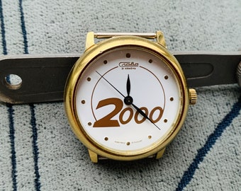 Slava Millennium 2000 Watch: USSR Manual Wind, 21 Jewels