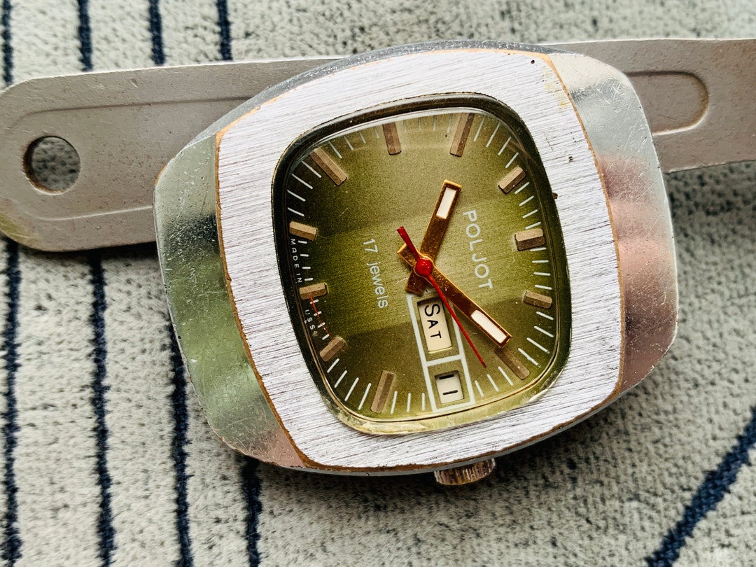Vintage Poljot Wrist Watch: 17 Jewels, Double Calendar, Made in