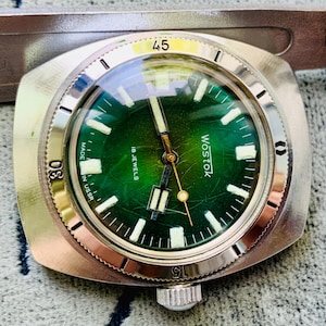 Orologio da polso da uomo VOSTOK anfibio raro a 4 lancette a carica manuale prodotto in URSS/Orologio da collezione WOSTOK 2209 amfibia 18 rubini Chistopol/Boctok
