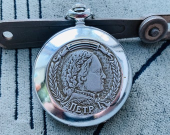 Collectable watch MOLNIYA Peter I the Great beautiful limited edition ChChZ/Pocket watch MOLNIJA 300 years since Navy/Fleet 1696-1996/montre