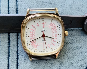 Vintage CHAYKA-pulsometerhorloge, medisch polshorloge USSR