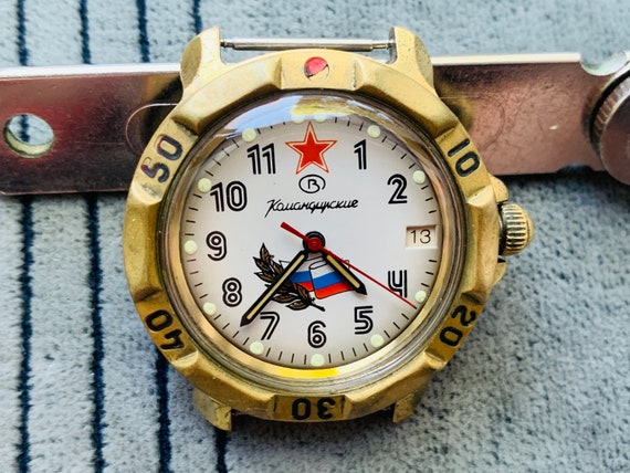 Men's Wrist Watch Vostok komandirskie military st… - image 1