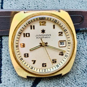 Collectible Watch JUNGHANS automatic Plaque G20 EPSA 851.10 German made/Men&#39;s Wrist Watch Junghans sts back waterproof shockproof/B-Uhr