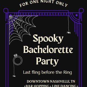 Spooky Bachelorette Party Invitation Template