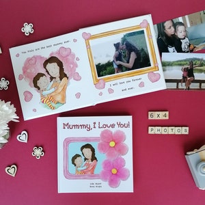 Mummy I Love You Ilustrowana książka z opowieściami i własnym zdjęciem Najlepsza mama Dzień Matki Boże Narodzenie Prezent urodzinowy od dziecka Pamiątka - Wersja 2