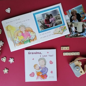 ALBUM DE LIVRES D'HISTOIRES pour grand-mère grand-mère, cadeau personnalisé pour la fête des mères de grand-mère, livre photo souvenir souvenir de petit-enfant – V1