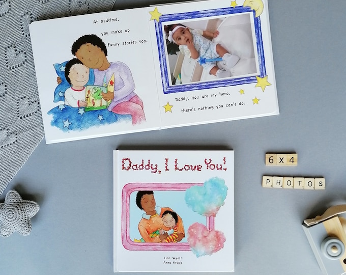 Daddy, I Love You! - Daddy - black hair/dark skin & child mixed race - dark hair/medium skin