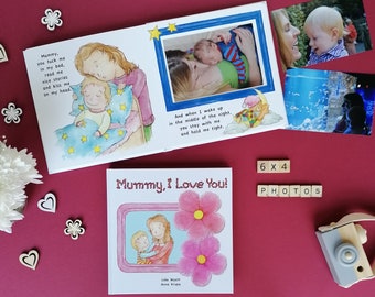 Personalized Mummy Keepsake Book | Valentines for mummy | I LOVE YOU Memory Album | Mother’s Day, Birthday Gift from Child | V1