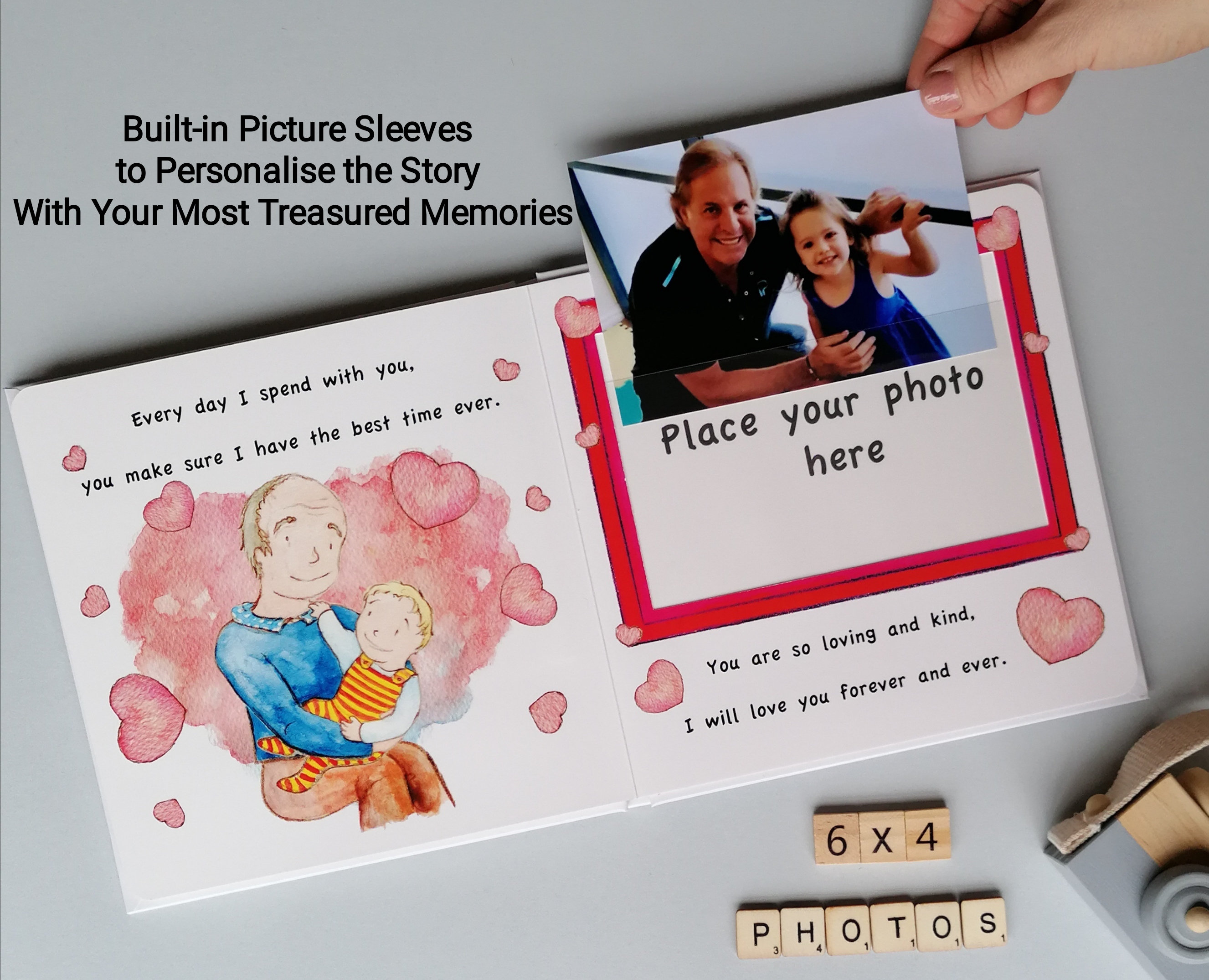 Personalised 6x4 Photo Album with Sleeves - In Loving Memory 