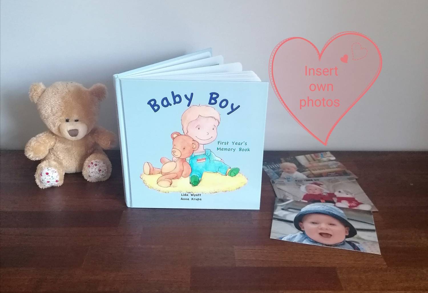 Baby Boy First Year's Memory Book Light Hair/Light Skin