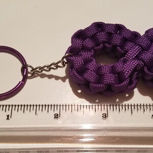 Porte-clés Paracord Ruban De Sensibilisation Bleu/rouge - Fait Main Aux États-Unis