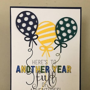 Balloon Birthday card, Fun birthday card, Card for friend, Birthday cards, Birthday celebration, Birthday wishes, Handmade Birthday gift
